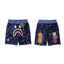 BAPE Style Camo Shark Casual Shorts - Blue