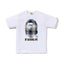 BAPE Style Tartan Plaid Big Ape Head Short-Sleeve Tee - White/Blue