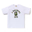 BAPE Style Camo Ape Head Arch Logo Short-Sleeve Tee - White/Classic Green