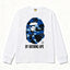 BAPE Style "BY BATHING APE" Camo Ape Head Long-Sleeve Tee - White/Blue