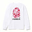 BAPE Style "BY BATHING APE" Camo Ape Head Long-Sleeve Tee - White/Pink