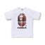BAPE Style Tartan Plaid Big Ape Head Short-Sleeve Tee - White/Red