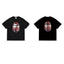 BAPE Style Tartan Plaid Ape Head Short-Sleeve Tee - Black