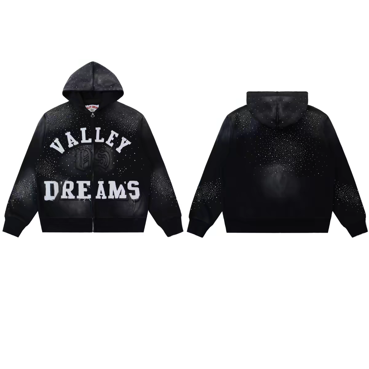 Vale Forever Classico Zip Up Hoodie Black