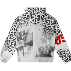 Vale Forever Cheetah Zip Up Hoodie Grey