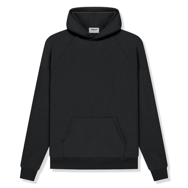 Fear Of God Essentials Reverse Logo Black Hoodie (SS21) Main Image