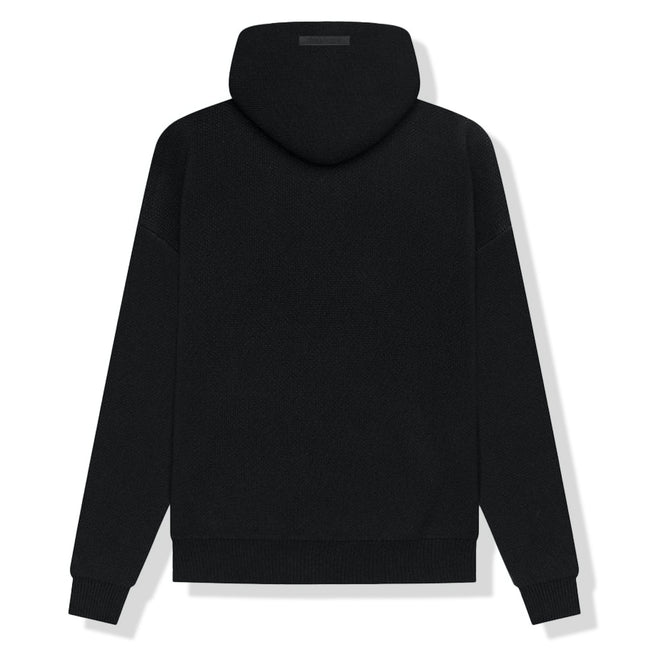 Fear Of God Essentials Black Knit Hoodie Main Image