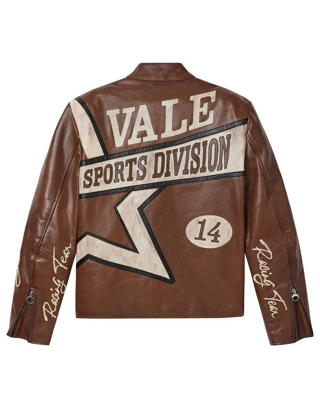 Vale Forever Machiatio Motocroxxx Leather Jacket Brown Main Image