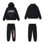 SP5DER Punk Web Graphic Pullover Hoodie and Sweatpants Matching Set - Black / Pink