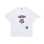 BAPE Style Abstract Deconstructed Ape Head Tee - White/Purple