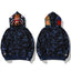 BAPE Style Camo Tiger Full-Zip Hoodie - Blue