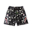 BAPE Style Camo Shark Casual Shorts - Black/Grey