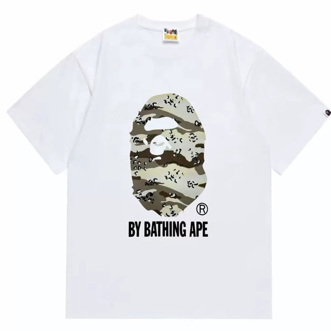 BAPE Style Desert Camo Big Ape Head Short-Sleeve Tee - White Hover Image