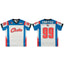 Corteiz Number 99 Athletic Jersey T-Shirt - White/Blue/Red