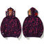 BAPE Style Camo Tiger Full-Zip Hoodie - Purple