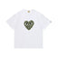 BAPE x PLAY Style Camo Heart Short-Sleeve Tee - White/Classic Green