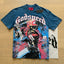 Godspeed Baseball Skeleton Batter Graphic Tee Cotton Acid Washed Shirt