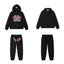 SP5DER Crown Graphic Pullover Hoodie and Sweatpants Matching Set - Black / Pink