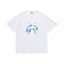 BAPE Style Camo Shark Full-Zip Motif Short-Sleeve Tee - White/Blue