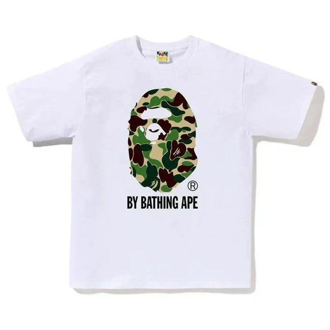 BAPE Style Camo Big Ape Head Short-Sleeve Tee - White/Classic Green Hover Image