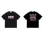 BAPE Style Cherry Blossom Ape Head Graphic Short-Sleeve Tee - Black