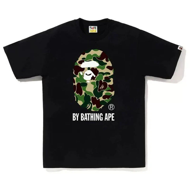 BAPE Style Camo Big Ape Head Short-Sleeve Tee - Black/Classic Green Hover Image