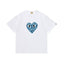BAPE x PLAY Style Camo Heart Short-Sleeve Tee - White/Blue