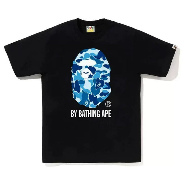 BAPE Style Camo Big Ape Head Short-Sleeve Tee - Black/Blue Hover Image
