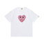BAPE x PLAY Style Camo Heart Short-Sleeve Tee - White/Pink