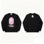 BAPE Style Collegiate Arc Logo & Camo Ape Head Long-Sleeve Tee - White/Purple