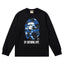 BAPE Style "BY BATHING APE" Camo Ape Head Long-Sleeve Tee - Black/Blue