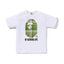BAPE Style Tartan Plaid Big Ape Head Short-Sleeve Tee - White/Green