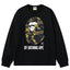 BAPE Style "BY BATHING APE" Camo Ape Head Long-Sleeve Tee - Black/Yellow