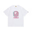 BAPE Style Glitch Colorblock Ape Head Short-Sleeve Tee - White