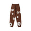 "Denim Tears" Brown Floral Pattern Oversized Sweatpants