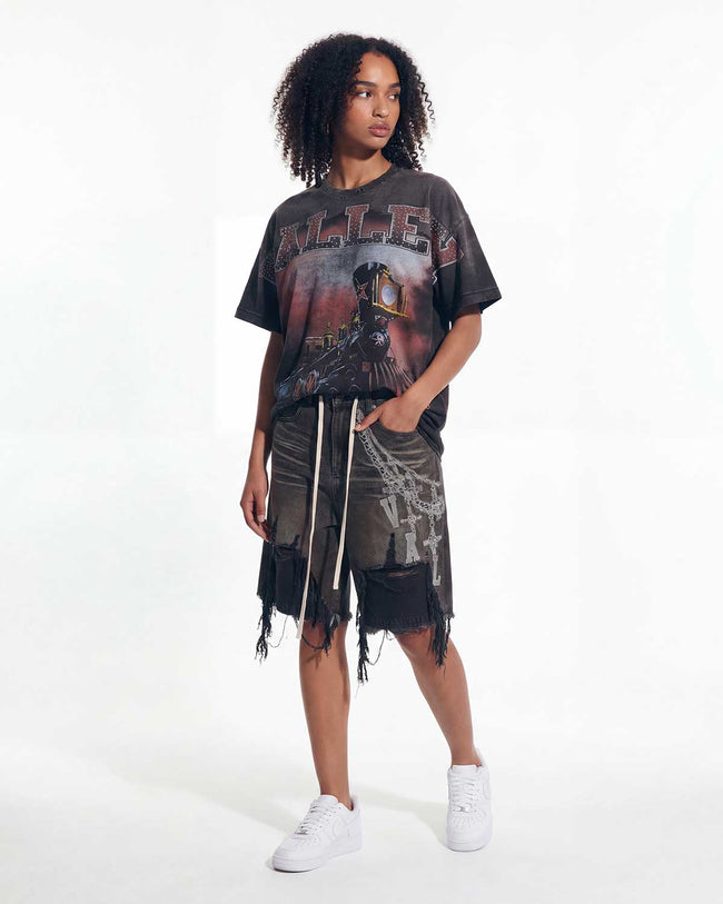 Vale Forever Chain Jorts Black Main Image