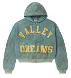 Vale Forever Bank Zip Up Hoodie Green