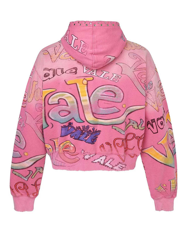 Vale Forever Bubblegum Zip Up Hoodie Pink Main Image