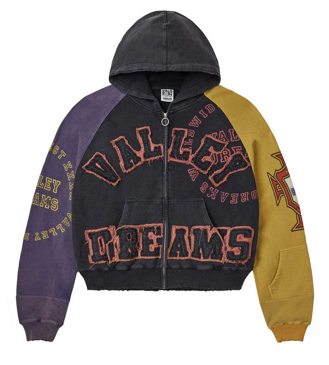 Vale Forever Crest Zip Up Hoodie Black Hover Image