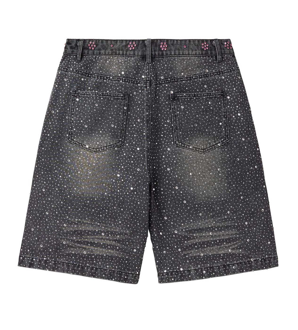 Vale Forever Iced Out Jorts Black