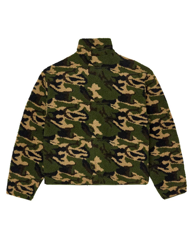 Vale Forever Lenny Fleece Zip Up Jacket Camo Green Main Image