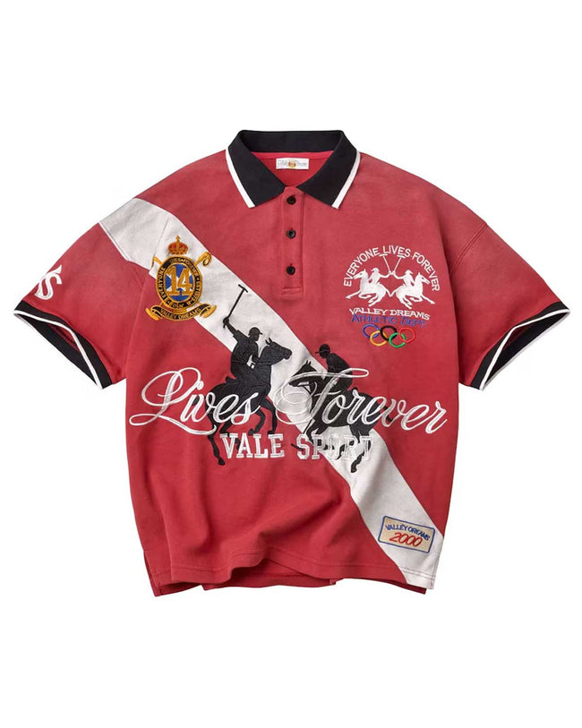 Vale Forever London Polo Tee Red Hover Image