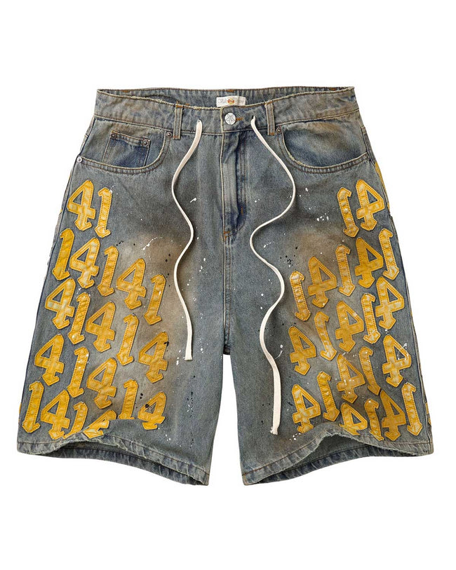 Vale Forever Lucky Charms Jorts Blue/Yellow Hover Image