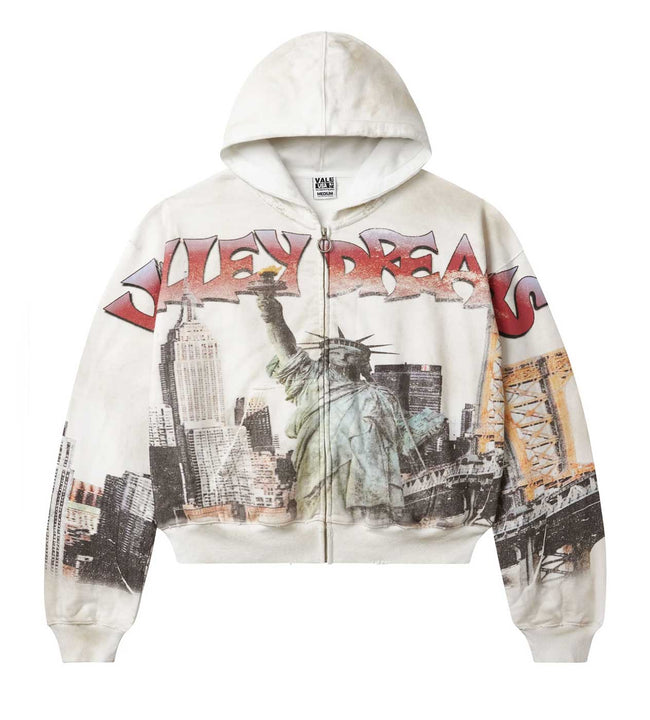 Vale Forever NYC Zip Up Hoodie White Hover Image