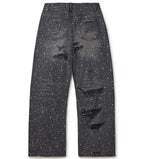 Vale Forever Rain Rhinestone Denim Jeans Black