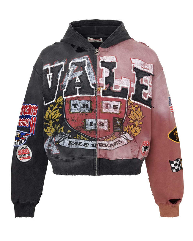 Vale Forever Two Face Zip Up Hoodie Black Hover Image