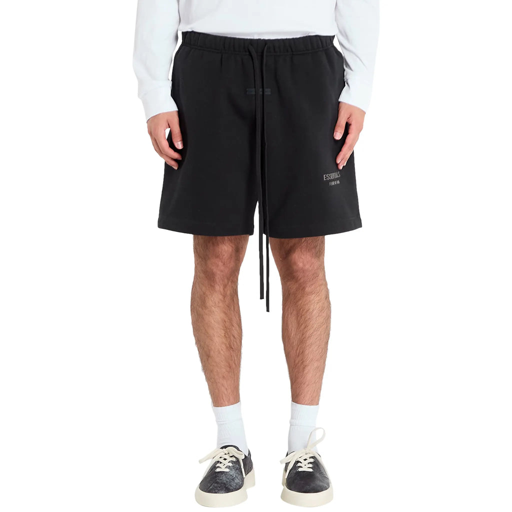 Fear Of God Essentials Classic Fleece Black Shorts (FW25)
