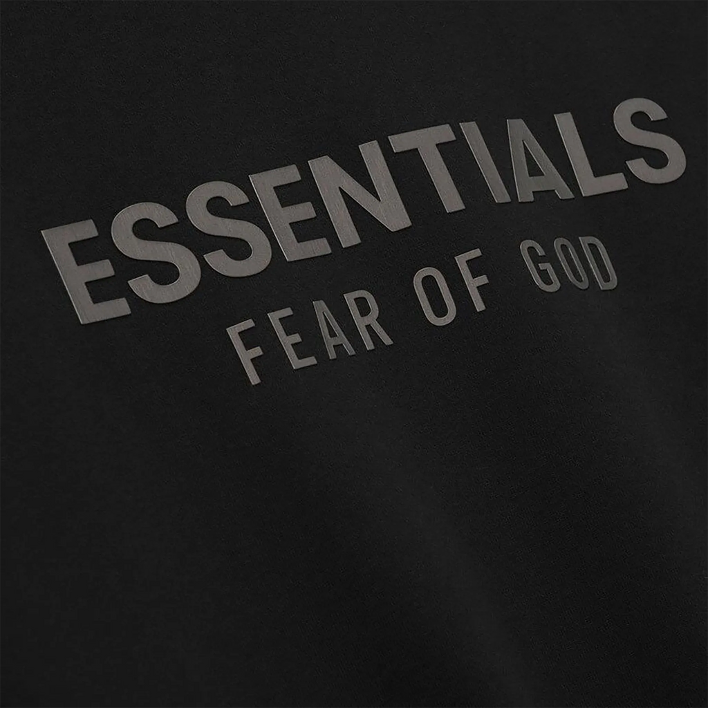 Fear Of God Essentials Classic Fleece Jet Black Hoodie (FW25)