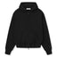 Fear Of God Essentials Classic Fleece Jet Black Metalic Zip-Up Hoodie (SS25)