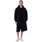 Fear Of God Essentials Classic Fleece Jet Black Metalic Zip-Up Hoodie (SS25)